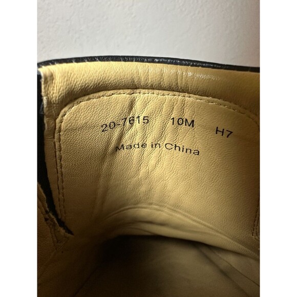 Johnston‎ & Murphy Sheepskin Slip On Leather Black Shoes 20-7615 Men's 10M - Picture 7 of 8